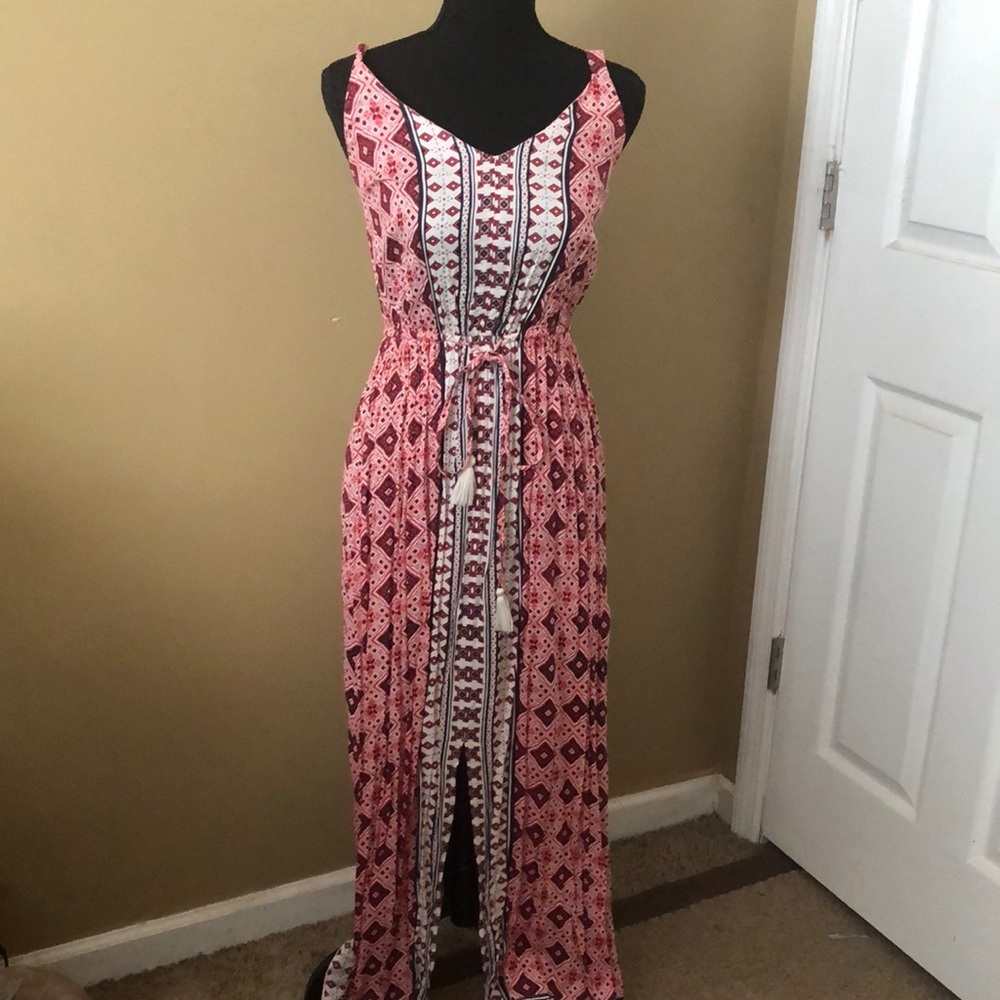 Woman’s pattern maxi dress